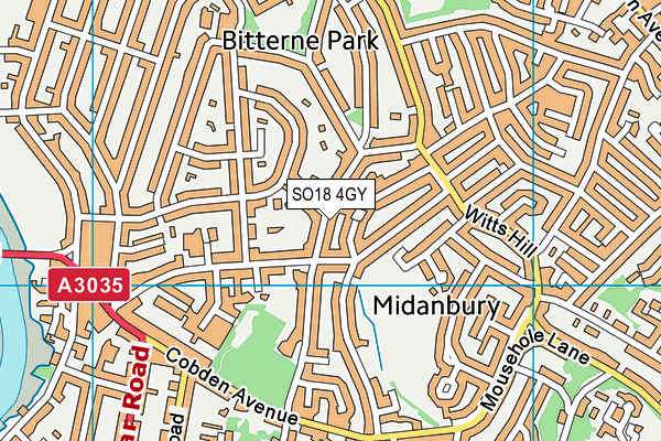 SO18 4GY map - OS VectorMap District (Ordnance Survey)