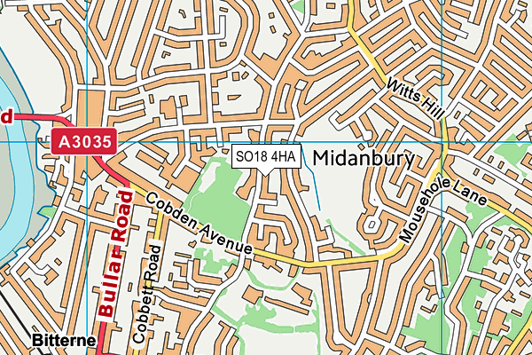 SO18 4HA map - OS VectorMap District (Ordnance Survey)