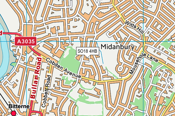 SO18 4HB map - OS VectorMap District (Ordnance Survey)