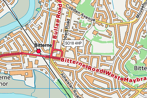 SO18 4HP map - OS VectorMap District (Ordnance Survey)