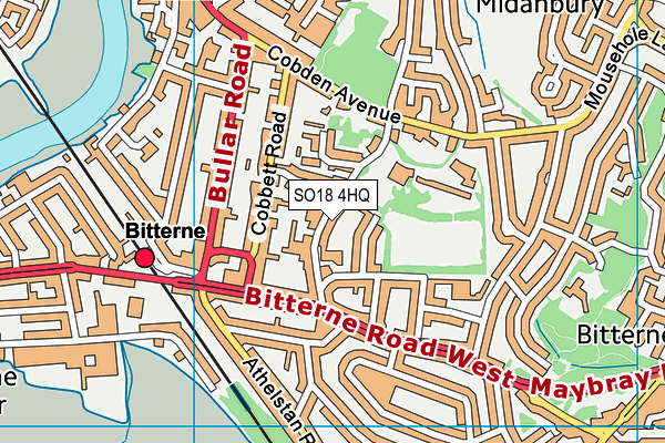 SO18 4HQ map - OS VectorMap District (Ordnance Survey)