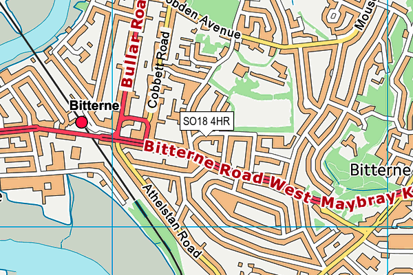 SO18 4HR map - OS VectorMap District (Ordnance Survey)