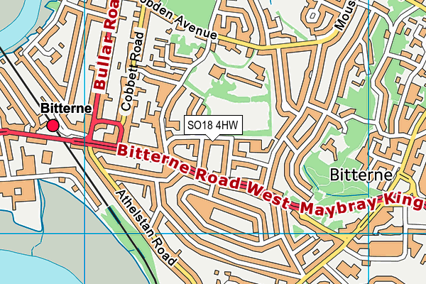 SO18 4HW map - OS VectorMap District (Ordnance Survey)