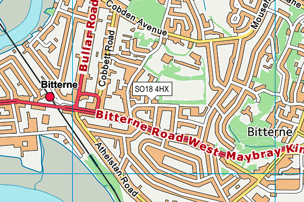 SO18 4HX map - OS VectorMap District (Ordnance Survey)