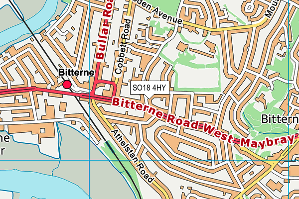 SO18 4HY map - OS VectorMap District (Ordnance Survey)