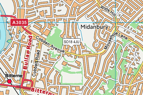 SO18 4JU map - OS VectorMap District (Ordnance Survey)