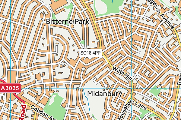 SO18 4PP map - OS VectorMap District (Ordnance Survey)