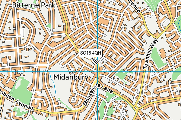 SO18 4QH map - OS VectorMap District (Ordnance Survey)