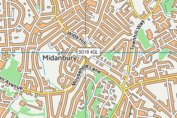 SO18 4QL map - OS VectorMap District (Ordnance Survey)