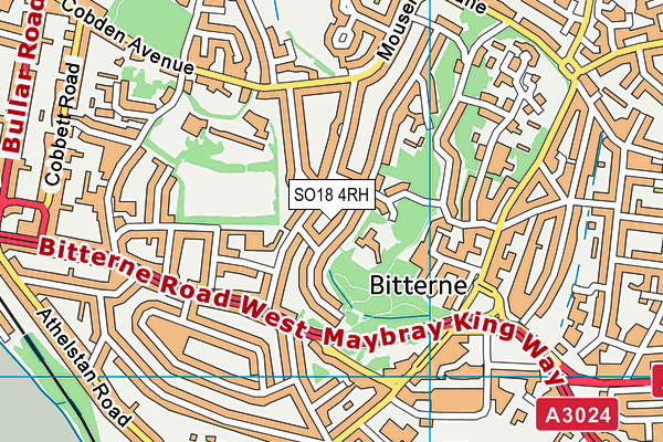 SO18 4RH map - OS VectorMap District (Ordnance Survey)