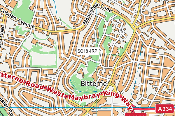 SO18 4RP map - OS VectorMap District (Ordnance Survey)
