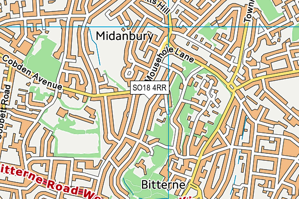 SO18 4RR map - OS VectorMap District (Ordnance Survey)