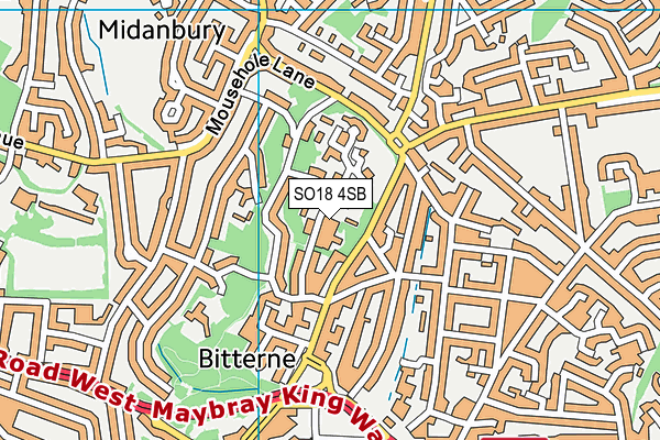 SO18 4SB map - OS VectorMap District (Ordnance Survey)