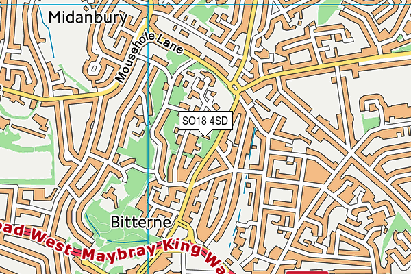 SO18 4SD map - OS VectorMap District (Ordnance Survey)