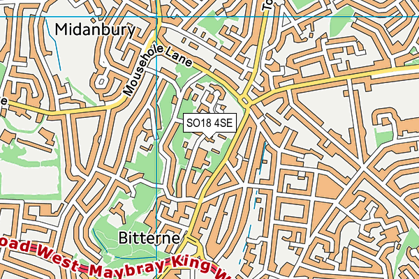 SO18 4SE map - OS VectorMap District (Ordnance Survey)