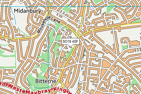 SO18 4SF map - OS VectorMap District (Ordnance Survey)
