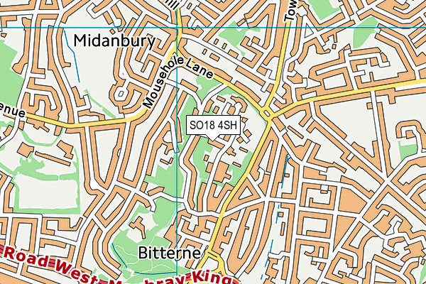 SO18 4SH map - OS VectorMap District (Ordnance Survey)