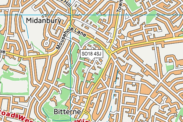 SO18 4SJ map - OS VectorMap District (Ordnance Survey)