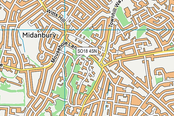 SO18 4SN map - OS VectorMap District (Ordnance Survey)