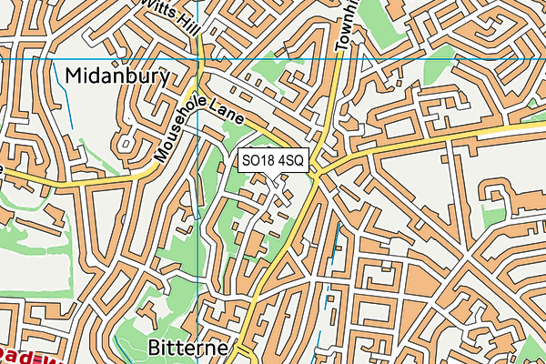 SO18 4SQ map - OS VectorMap District (Ordnance Survey)