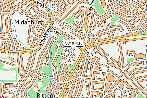 SO18 4SR map - OS VectorMap District (Ordnance Survey)