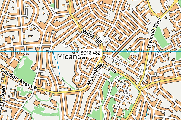 SO18 4SZ map - OS VectorMap District (Ordnance Survey)