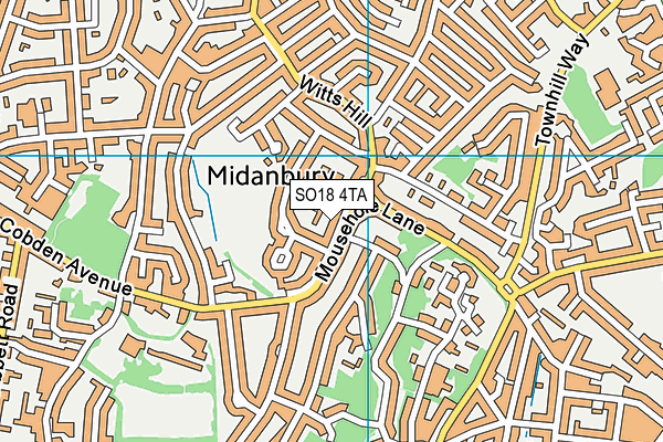 SO18 4TA map - OS VectorMap District (Ordnance Survey)