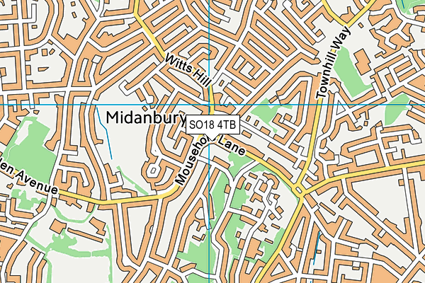 SO18 4TB map - OS VectorMap District (Ordnance Survey)