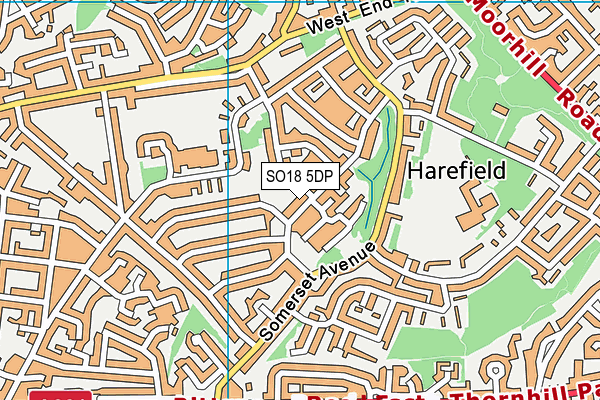 SO18 5DP map - OS VectorMap District (Ordnance Survey)