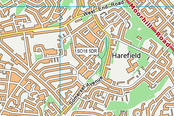 SO18 5DR map - OS VectorMap District (Ordnance Survey)