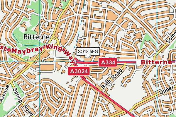 SO18 5EG map - OS VectorMap District (Ordnance Survey)