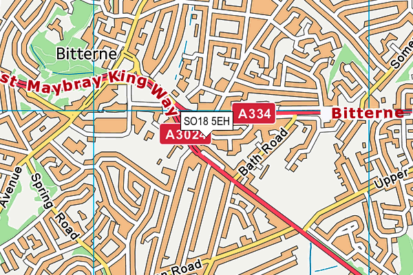 SO18 5EH map - OS VectorMap District (Ordnance Survey)