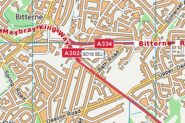 SO18 5EJ map - OS VectorMap District (Ordnance Survey)