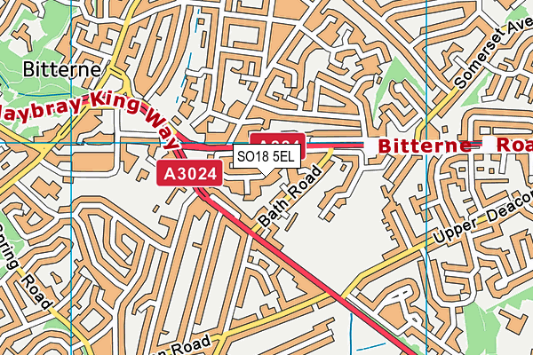 SO18 5EL map - OS VectorMap District (Ordnance Survey)