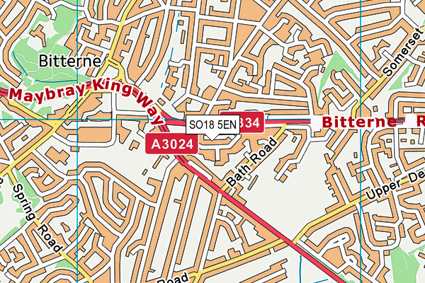 SO18 5EN map - OS VectorMap District (Ordnance Survey)