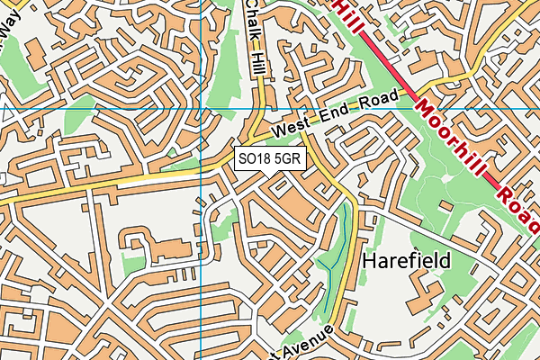 SO18 5GR map - OS VectorMap District (Ordnance Survey)