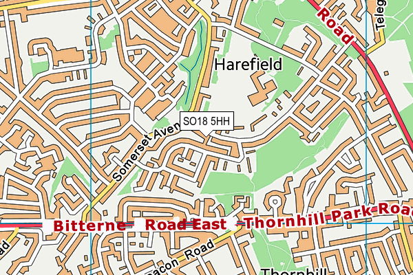 SO18 5HH map - OS VectorMap District (Ordnance Survey)