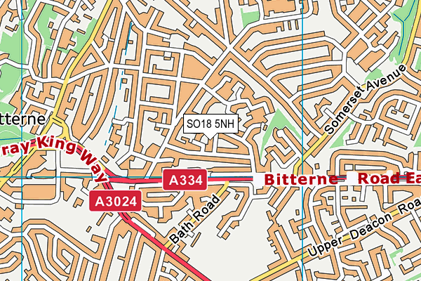 SO18 5NH map - OS VectorMap District (Ordnance Survey)