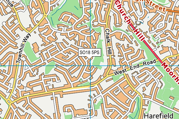 SO18 5PS map - OS VectorMap District (Ordnance Survey)