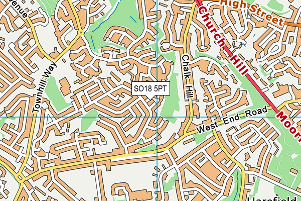 SO18 5PT map - OS VectorMap District (Ordnance Survey)