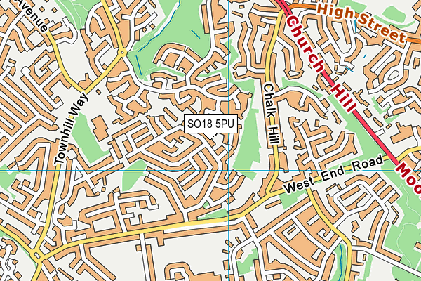 SO18 5PU map - OS VectorMap District (Ordnance Survey)