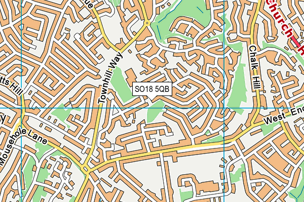 SO18 5QB map - OS VectorMap District (Ordnance Survey)