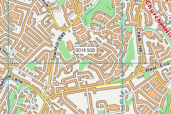 SO18 5QD map - OS VectorMap District (Ordnance Survey)