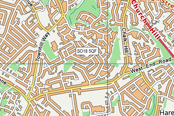 SO18 5QF map - OS VectorMap District (Ordnance Survey)