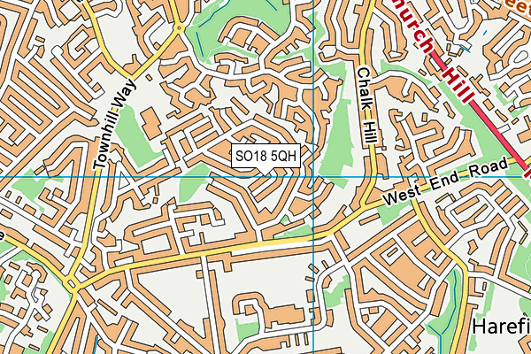 SO18 5QH map - OS VectorMap District (Ordnance Survey)
