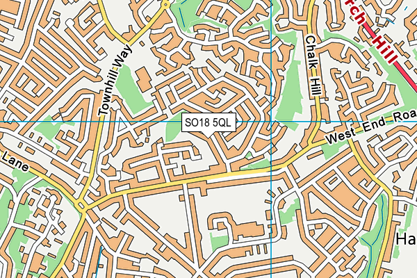 SO18 5QL map - OS VectorMap District (Ordnance Survey)