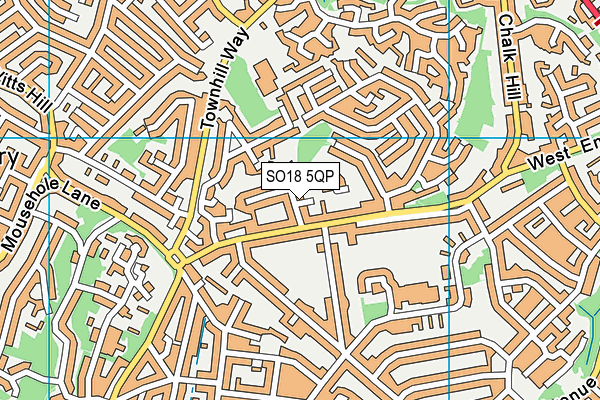 SO18 5QP map - OS VectorMap District (Ordnance Survey)