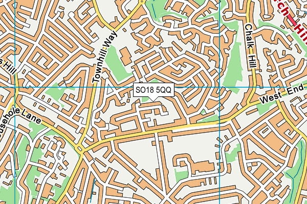 SO18 5QQ map - OS VectorMap District (Ordnance Survey)