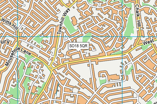 SO18 5QR map - OS VectorMap District (Ordnance Survey)