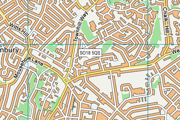 SO18 5QS map - OS VectorMap District (Ordnance Survey)